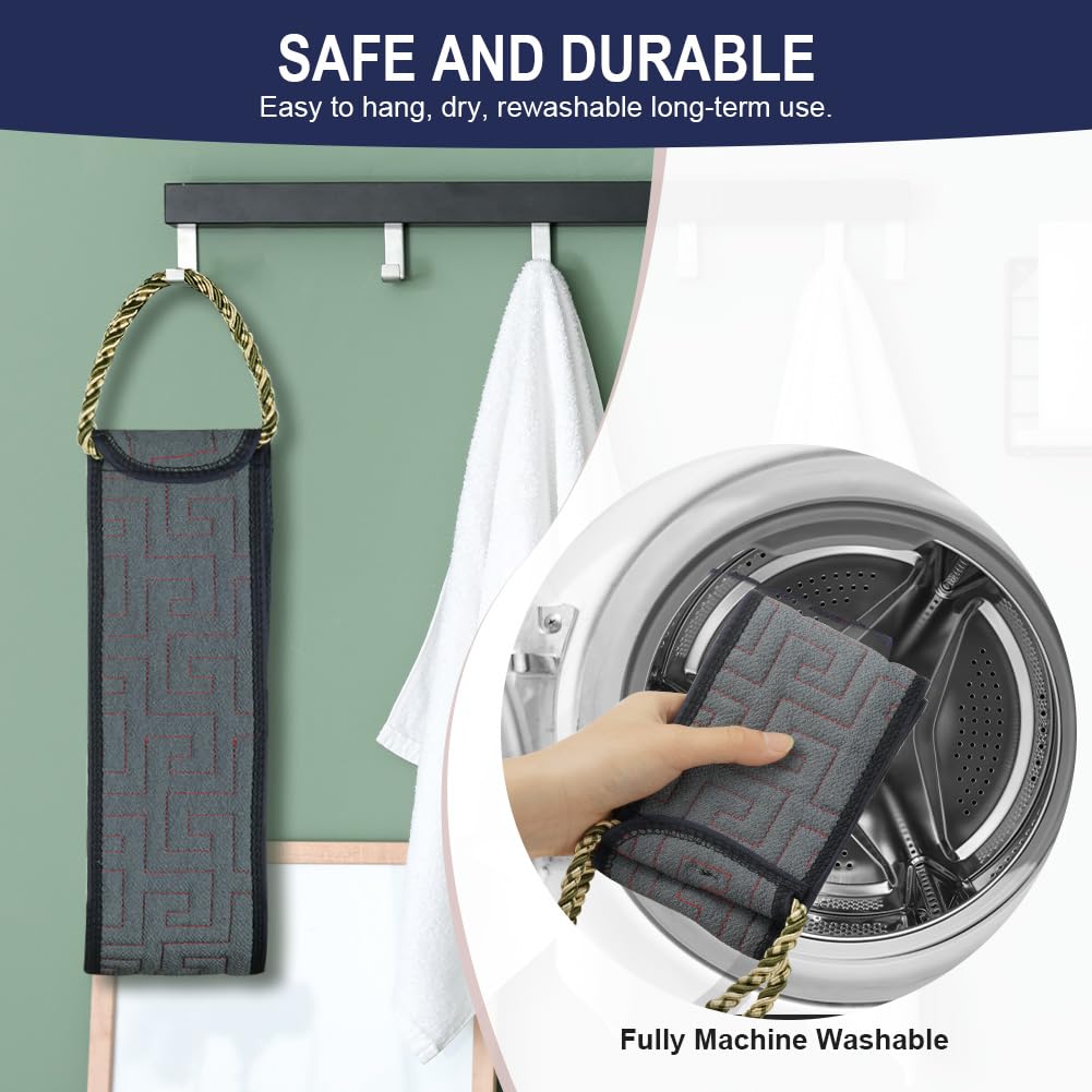 LOPHE Rückenschrubber, Peeling-Rückenschrubber für die Dusche, Doppelseitige Badebürste Rückenschrubber, Natürliche Dusche Körperbürste, Rücken Waschhilfe zum Entfernen Abgestorbener Haut(Blaugrau)