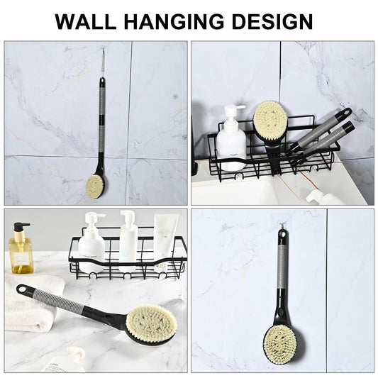 Rückenbürste mit langem Griff 55 cm – Duschbürste, Rückenschrubber & Peelingbürste für Senioren
